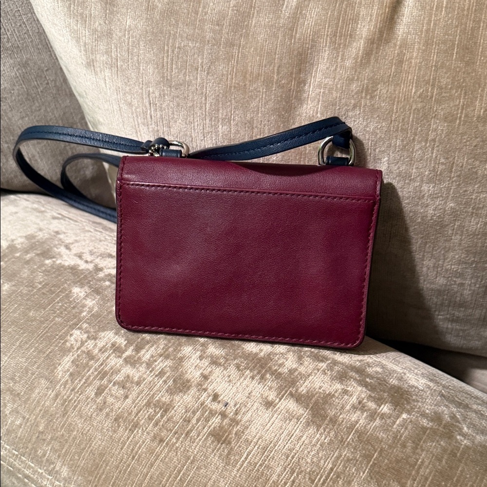 Coach Two-Tone Pink and Burgundy Crossbody Bag - Picture 4 of 14
